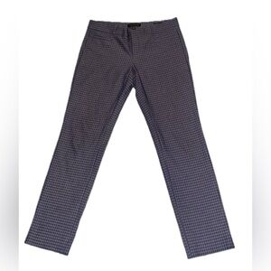 Banana Republic Blue Gray Herringbone Low-Rise Stretch Ankle Dress Pants 2 NWOT